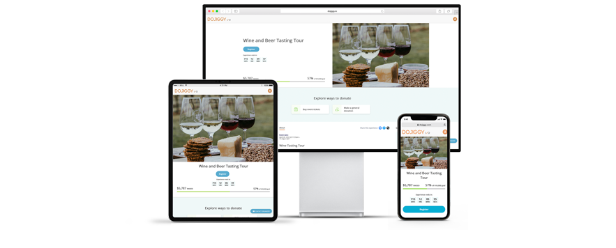 DoJiggy's fundraising software solutions for wine fundrasiers
