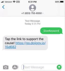 text to donate 