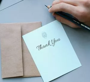 Thanking donors with a letter