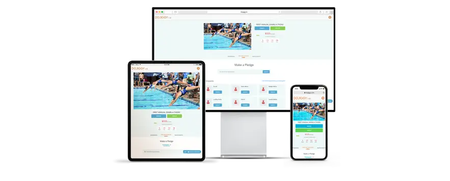 DoJiggy's fundraising software solutions for Swim-a-thon Fundraisers