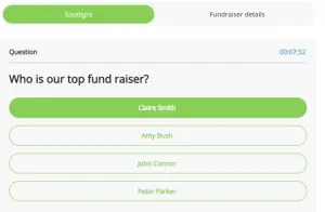 Top Fundraiser Quiz in live streaming