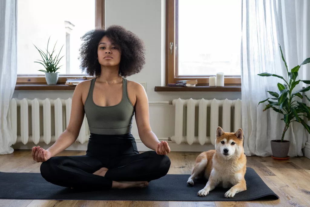 Yoga fundraiser with dogs