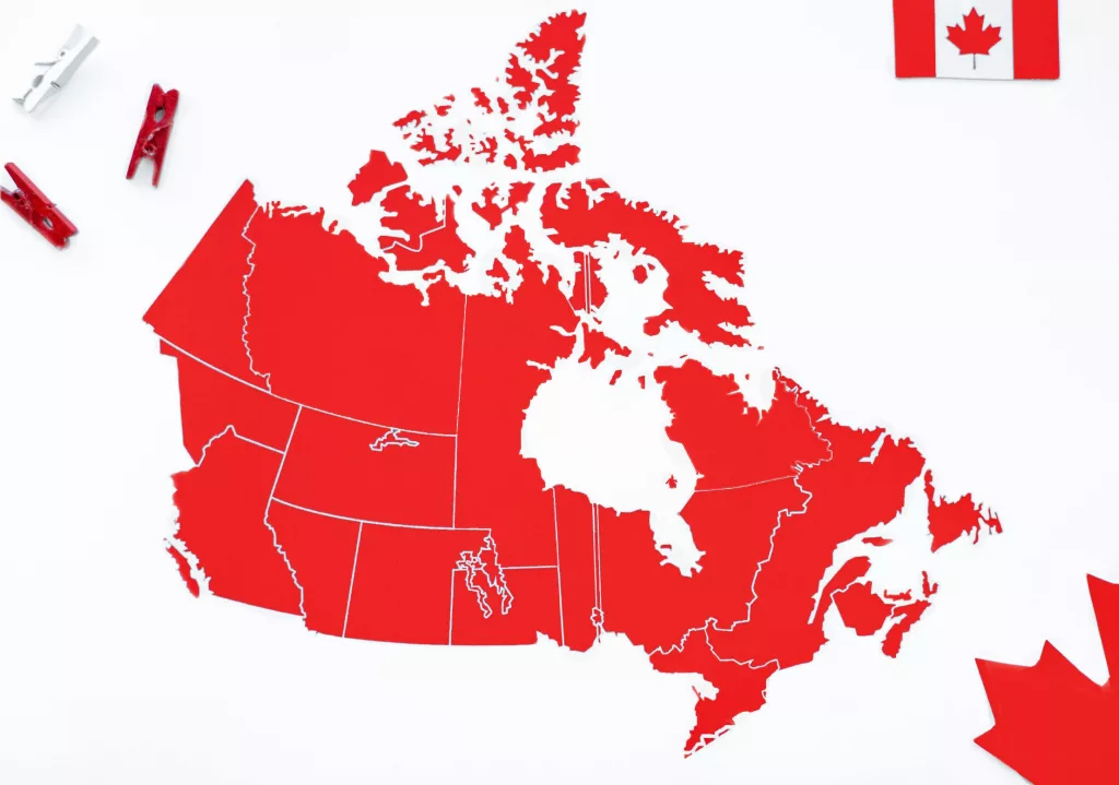 canada provinces map